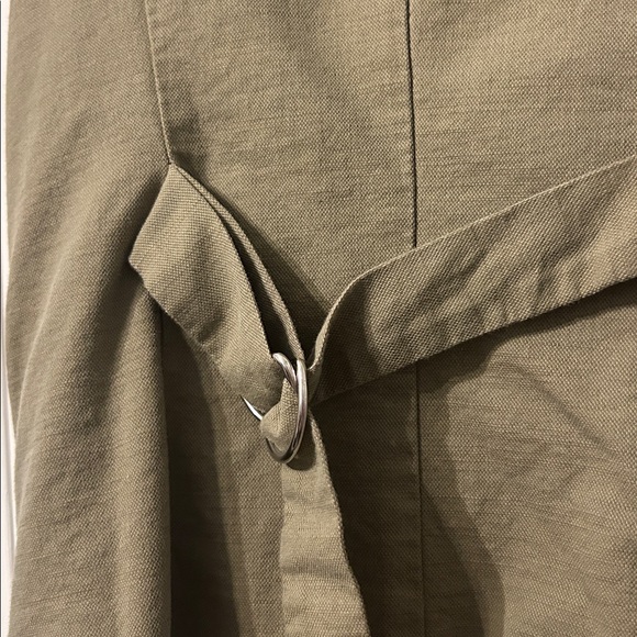 A New Day Linen Vest Top in Olive - Picture 6 of 6